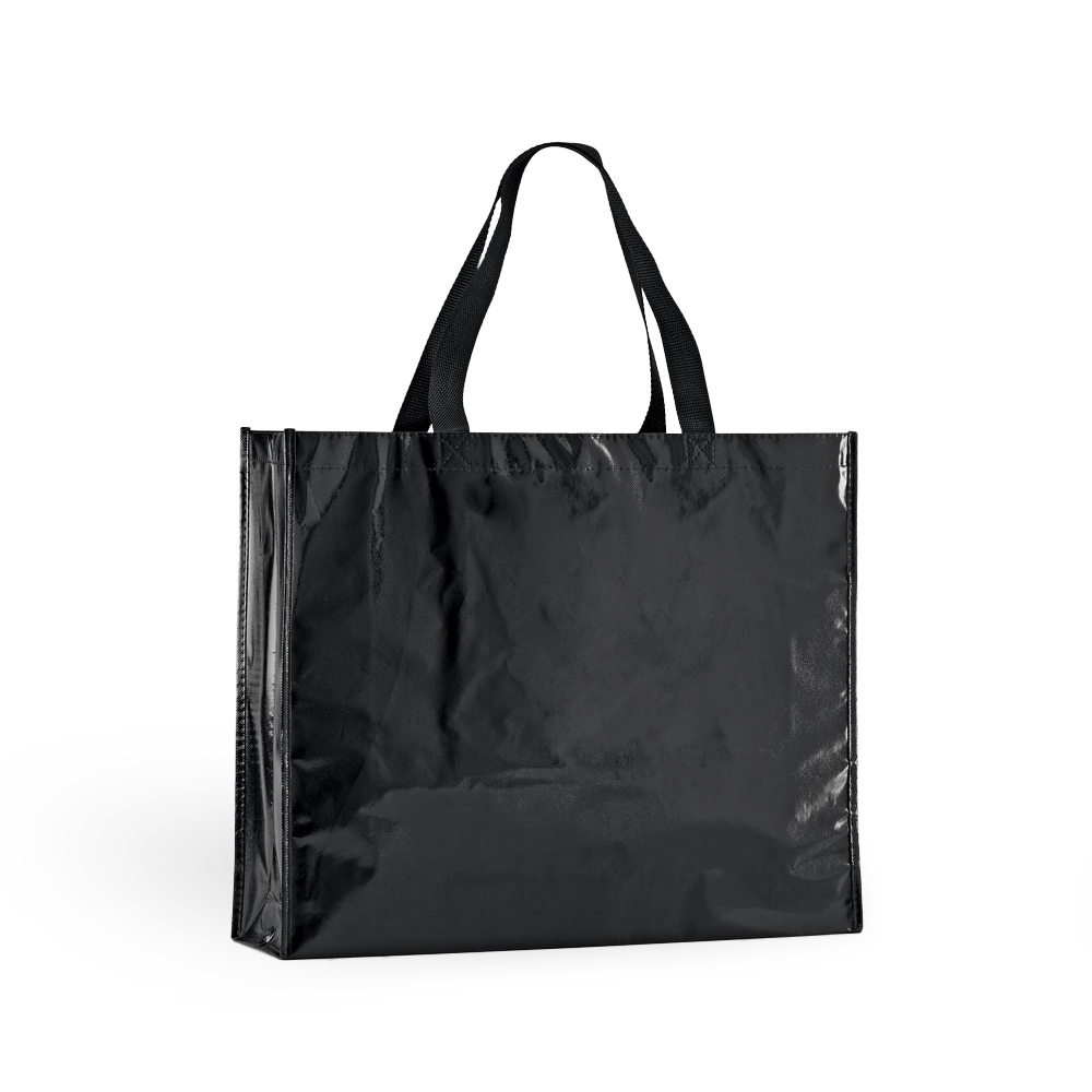 Sacola TNT Laminado 42x32x15cm 1707 Preto 10 unidades