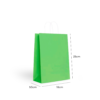 Sacola Papel 18x25x9,5cm 2001 Verde 10 unidades - Image 2